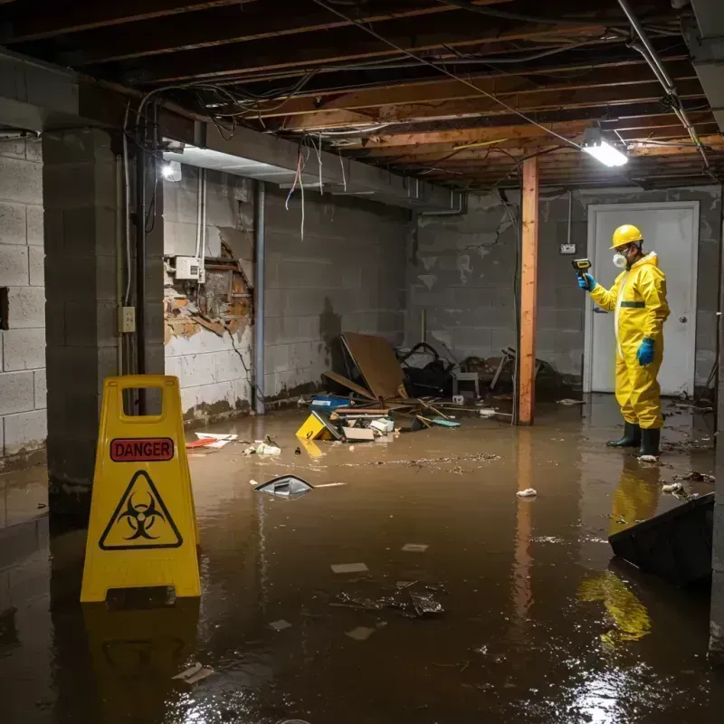 Flooded Basement Electrical Hazard in Eureka Springs, AR Property